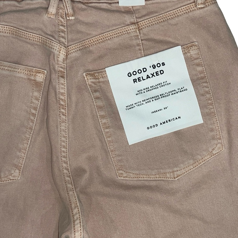 Good American Good 90s Mid Rise Relaxed Baggy Jeans in Dried Petal Size 2/26 NWT - Picture 8 of 10